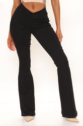Get Around Flex Low Rise Flare Jeans - Black Ins Street